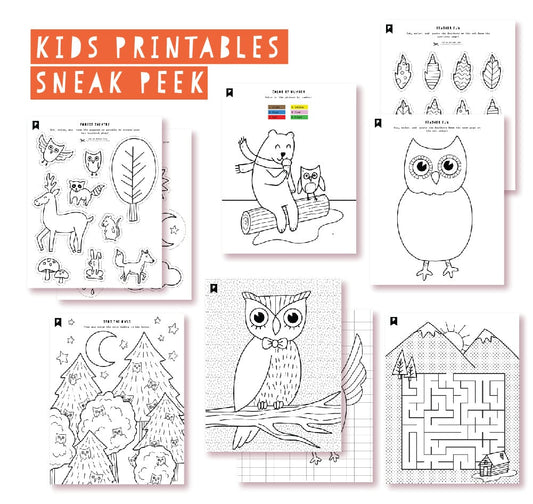 2018 October Kids Club Printables