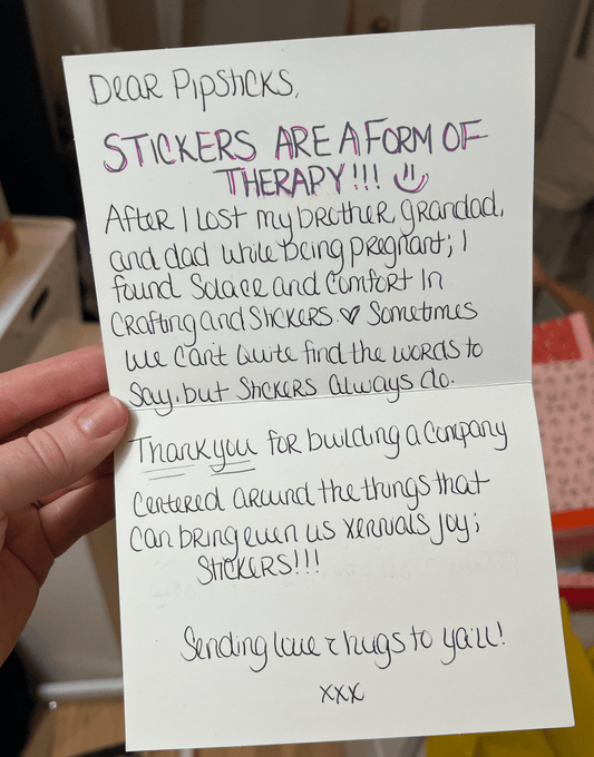 Fanmail Friday: "Stickers are a form of therapy!!!"