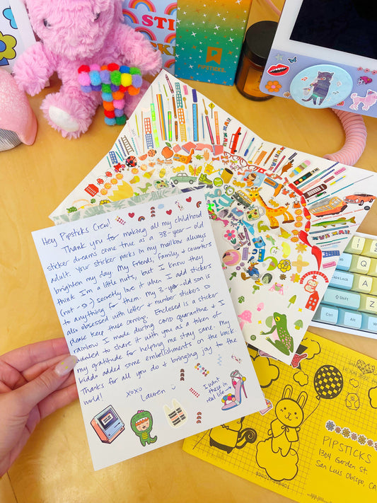 Fanmail Friday: "Thanks for making my childhood sticker dreams come true"