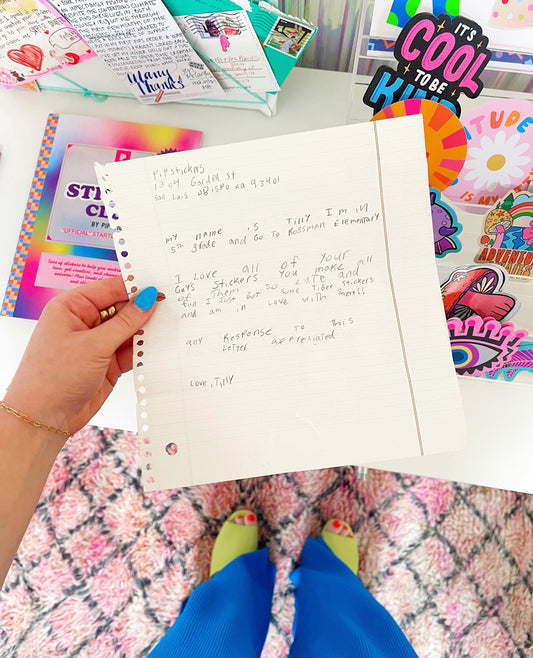 Fan Mail Friday: The sweetest sticker appreciation note!