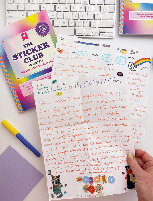 Fan Mail Friday: "wonderful, beautiful, colorful stickers"