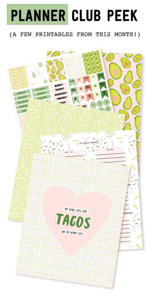 2018 April Planner Printables Club