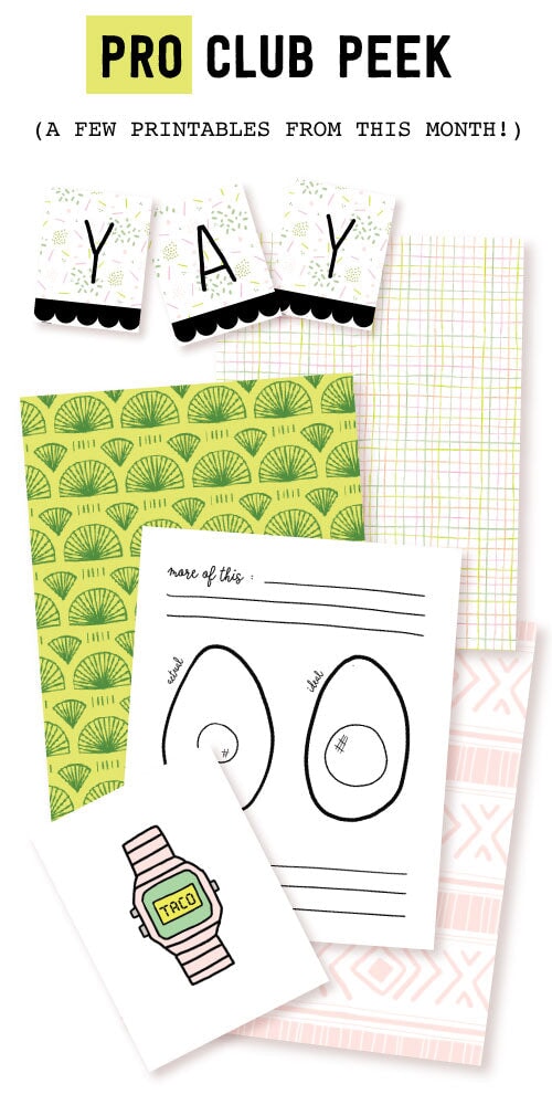 2018 April Pro Printables Club