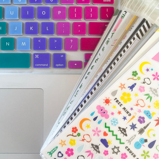 Keyboard + cute Korean stickers