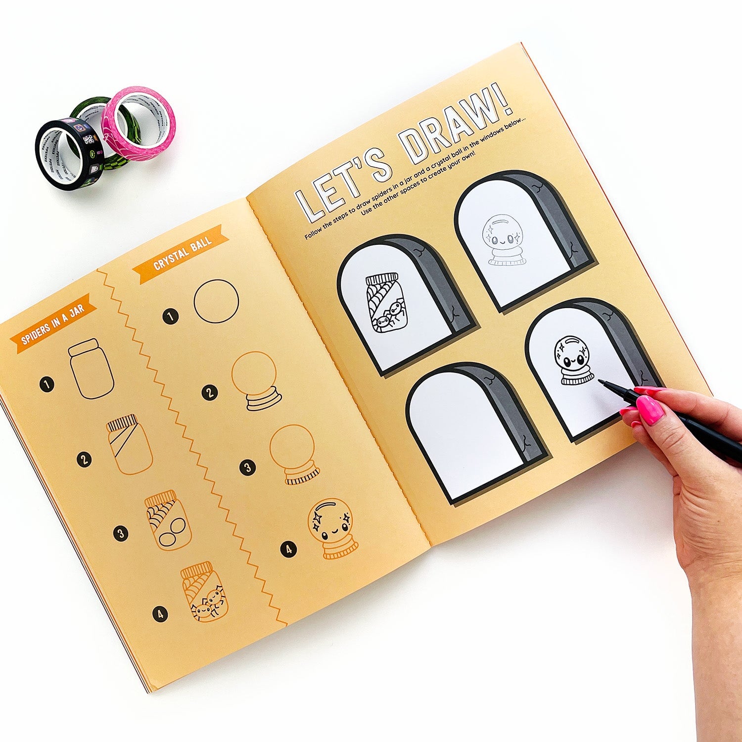 Draw-Along Halloween Sticker Book