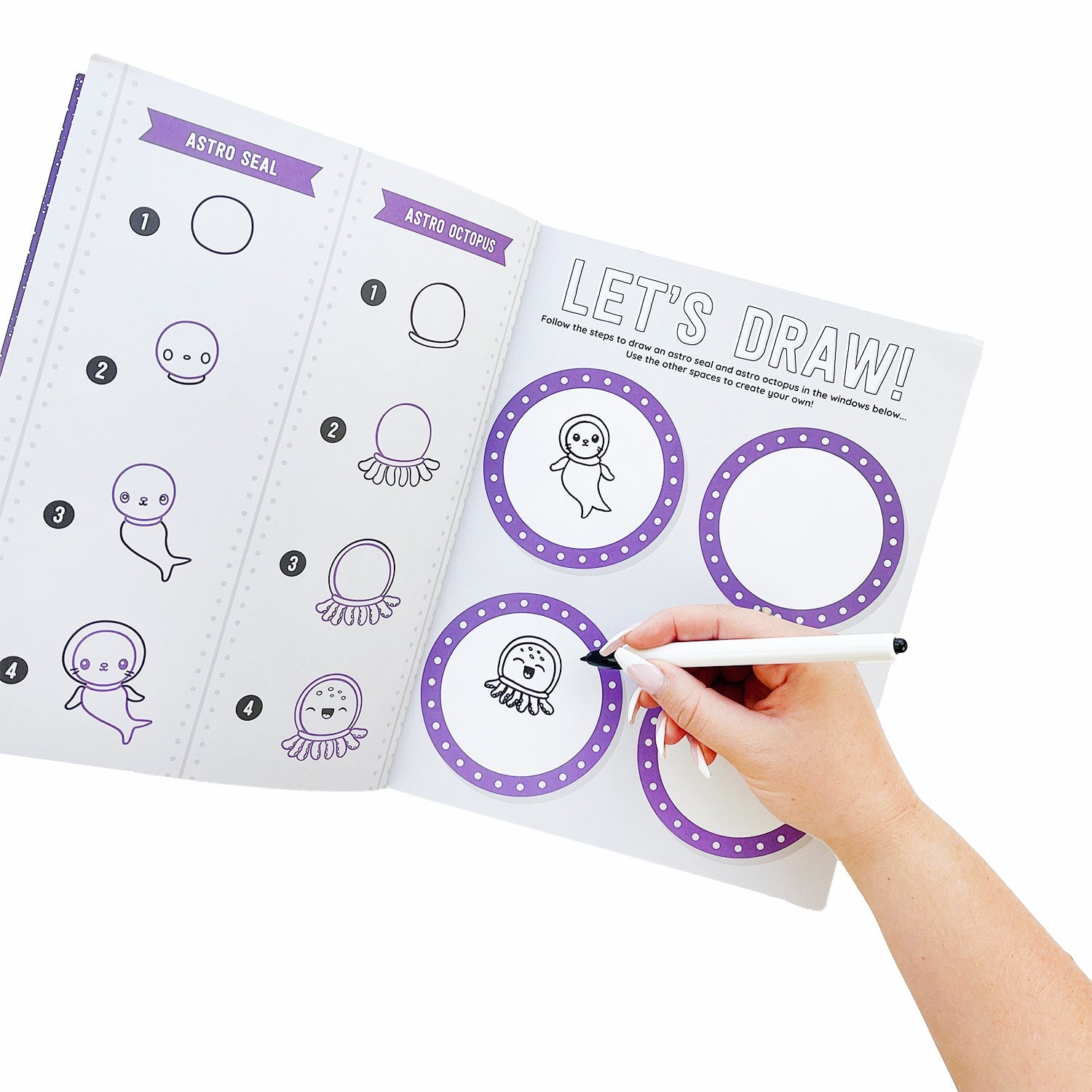 Draw-Along Space Sticker Book