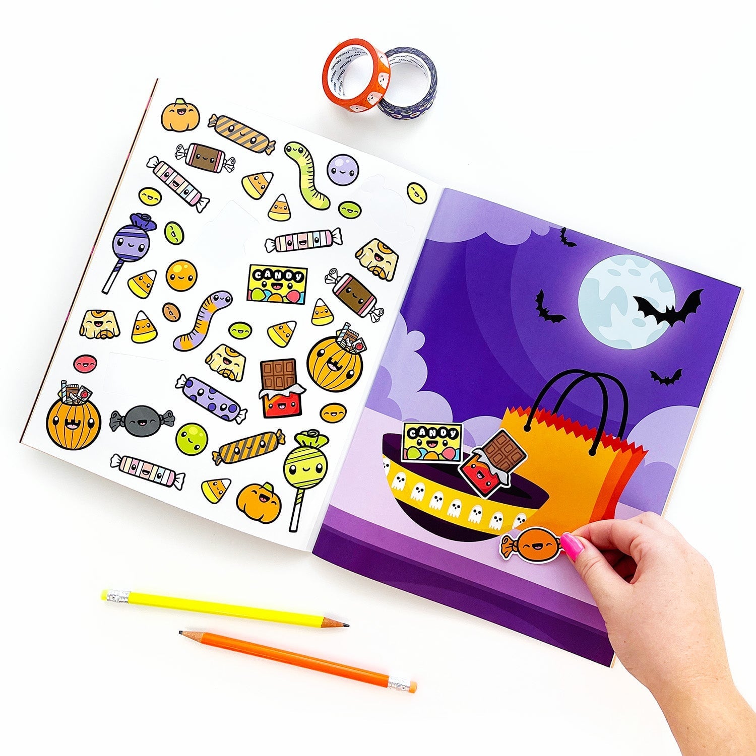 Draw-Along Halloween Sticker Book