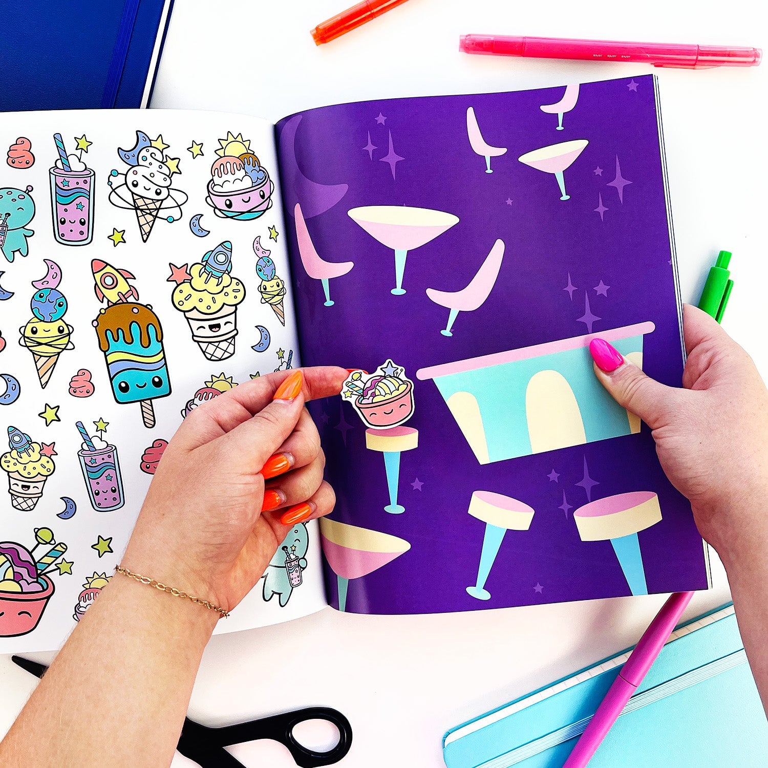 Draw-Along Space Sticker Book