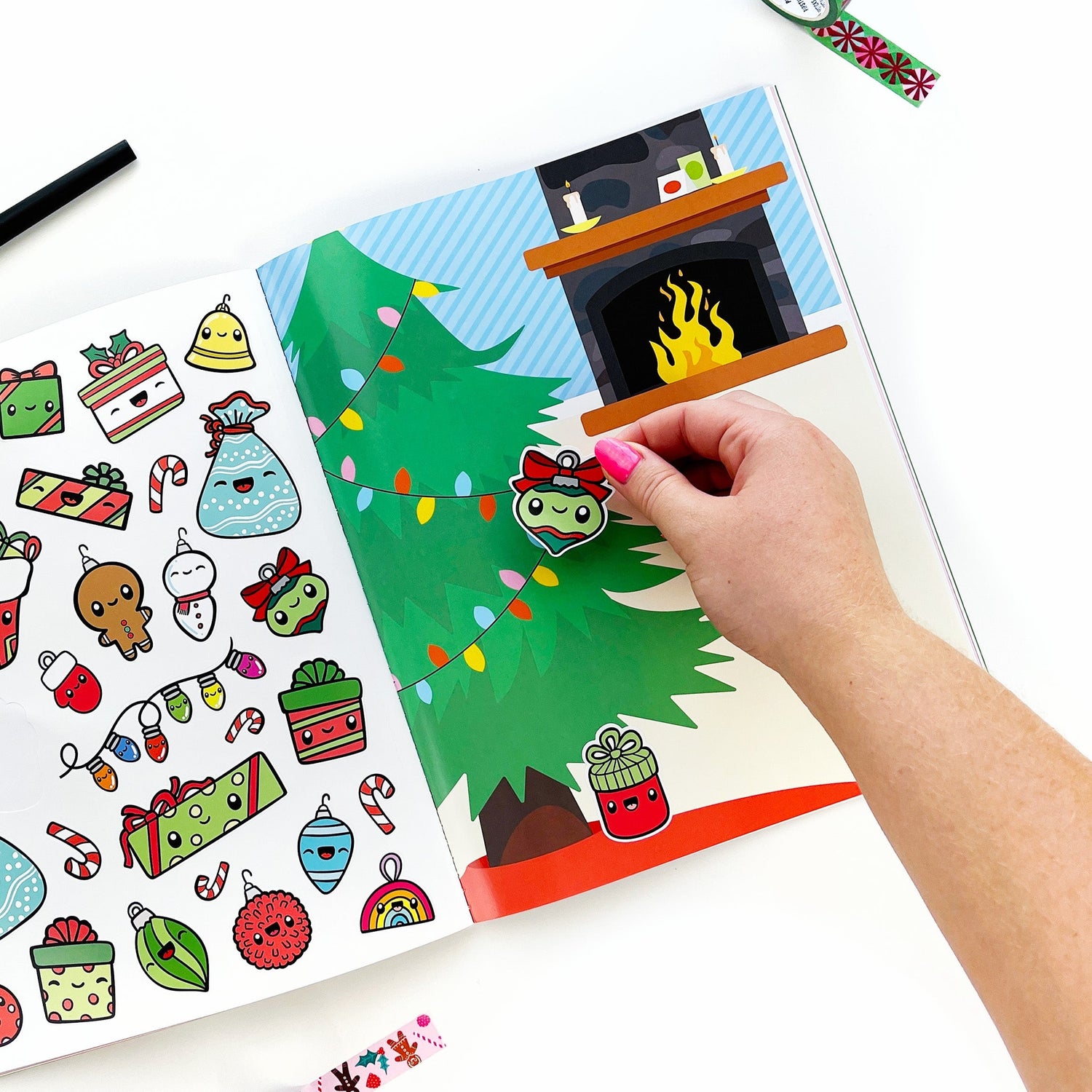 Draw-Along Christmas Sticker Book