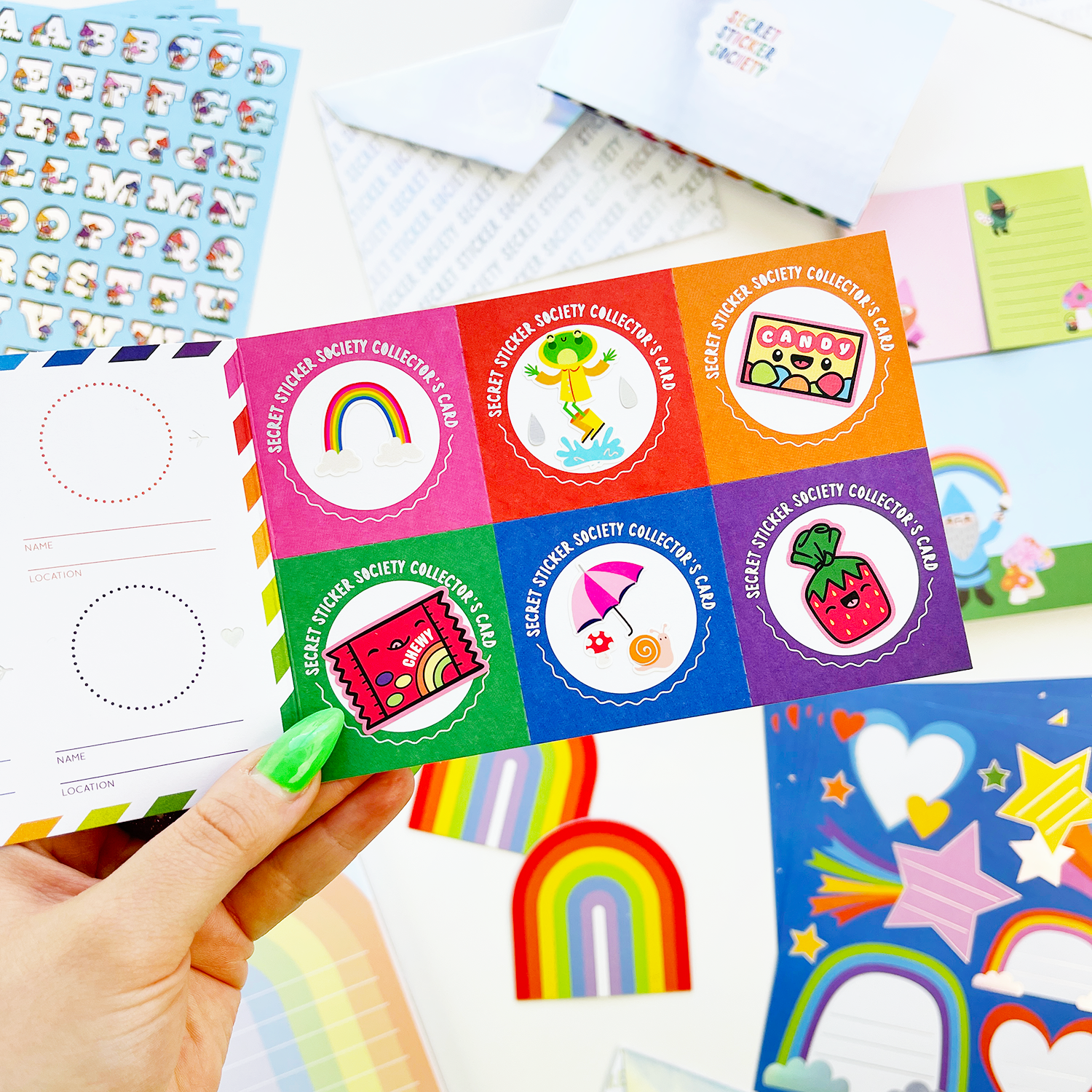 Rainbow Traveling Sticker Mail Pack (6ct)