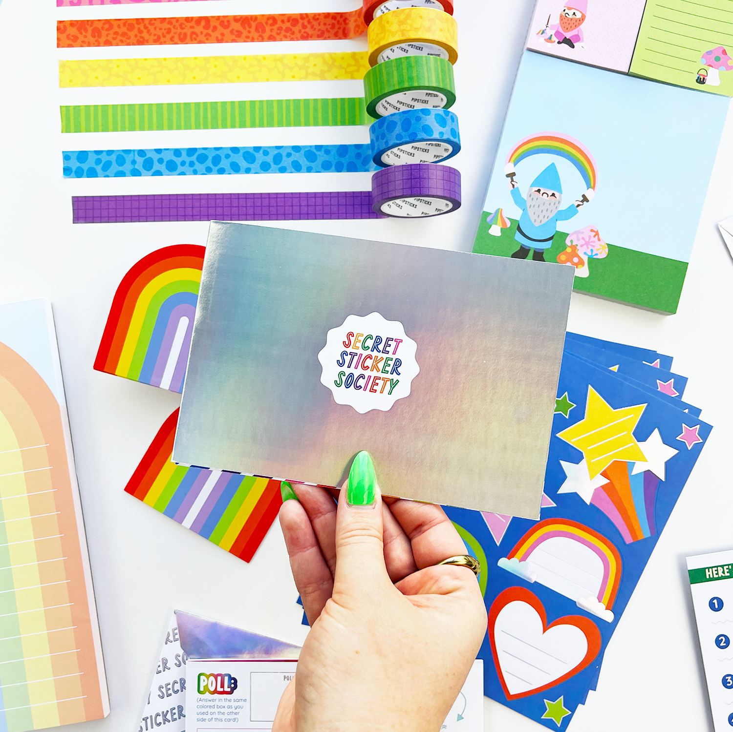 Rainbow Traveling Sticker Mail Pack (6ct)