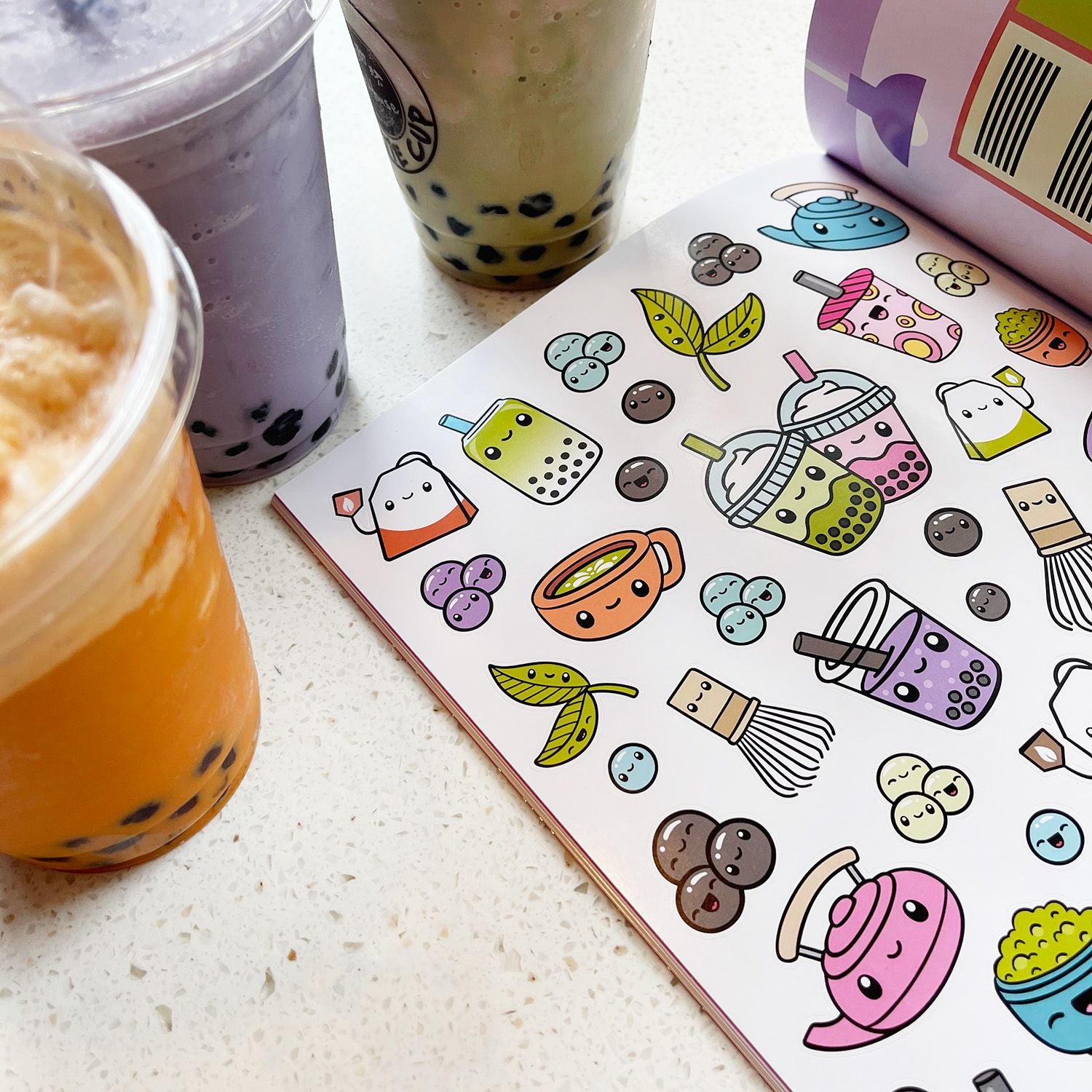 Draw-Along Food Sticker Book