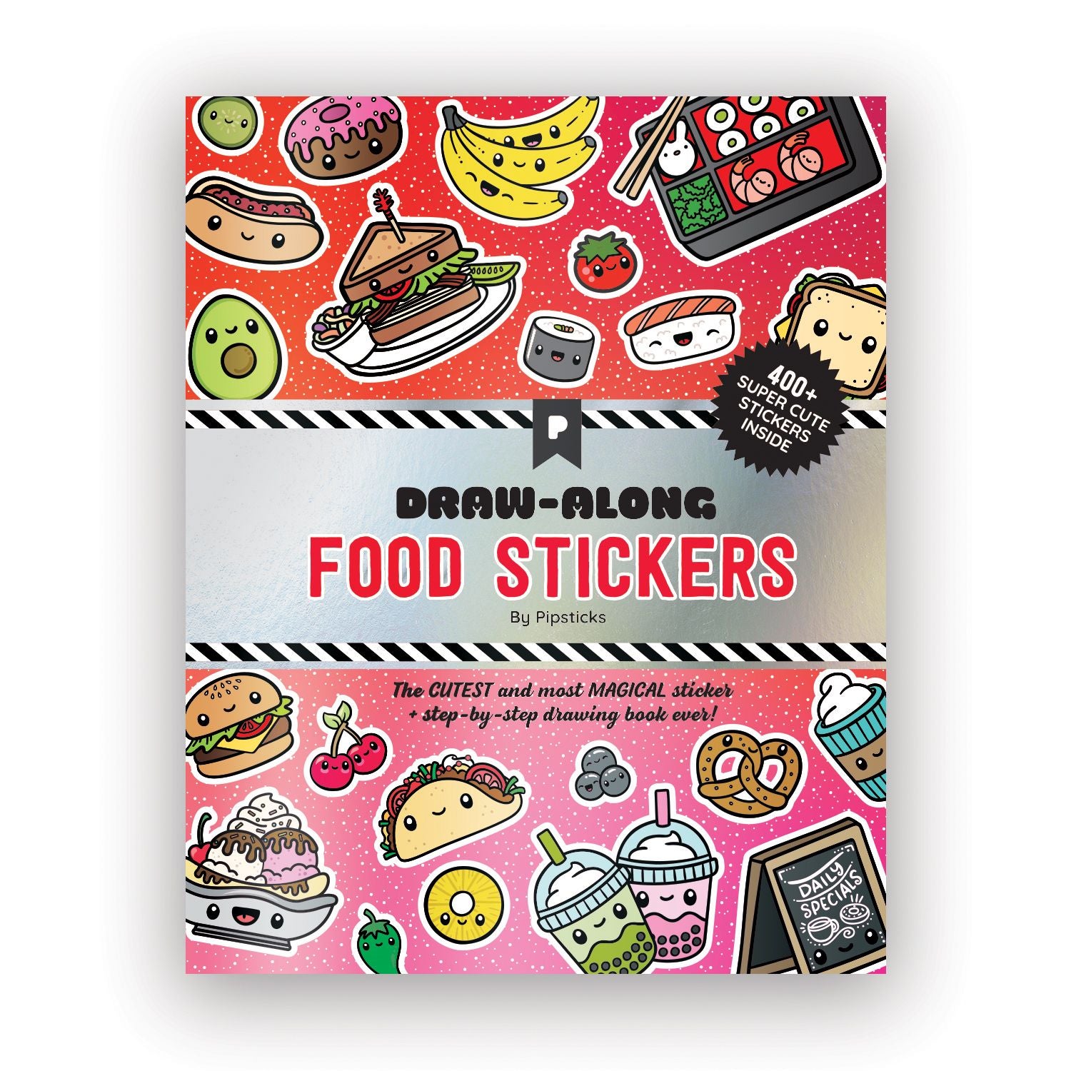 Draw-Along Food Sticker Book