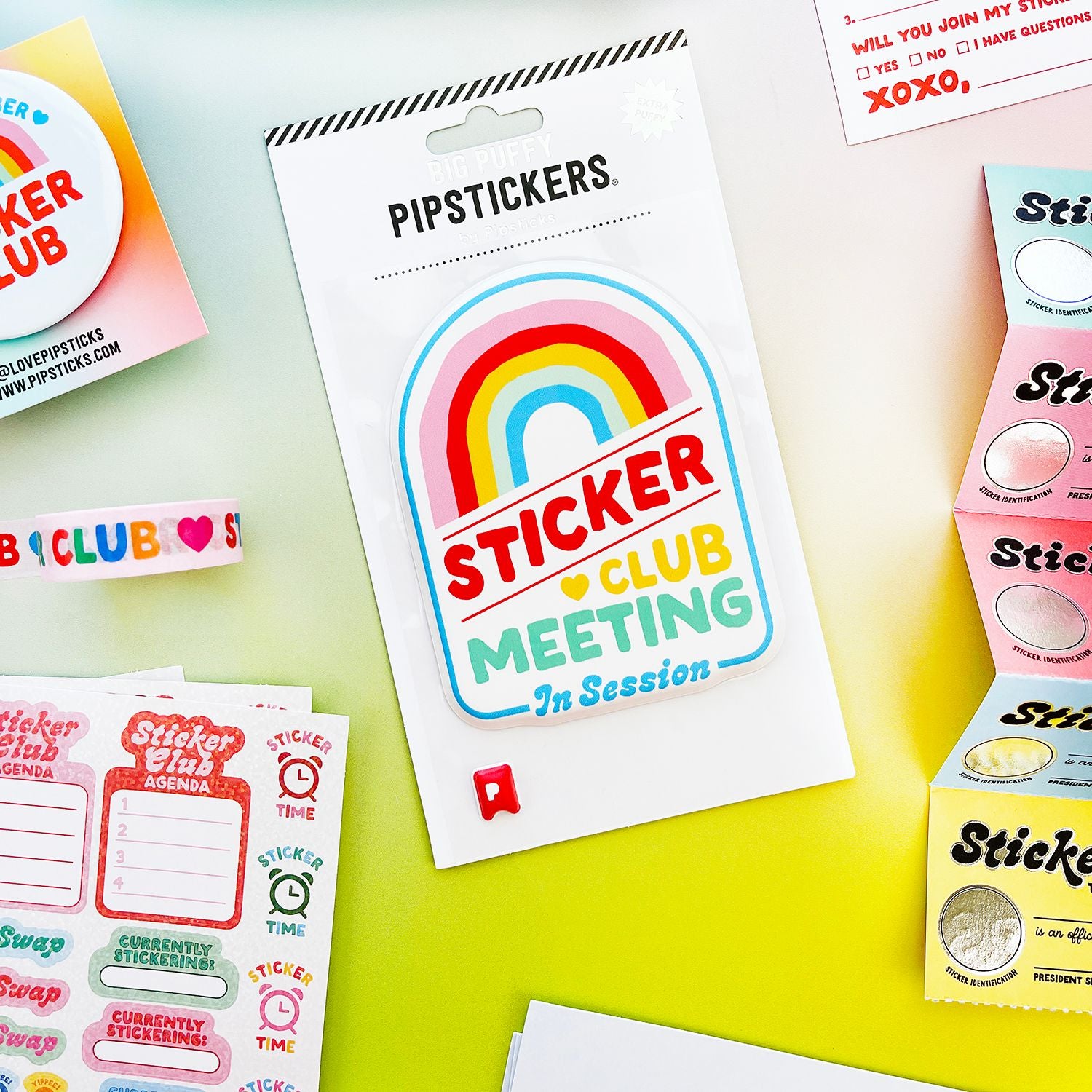 Big Puffy Sticker Club Meeting