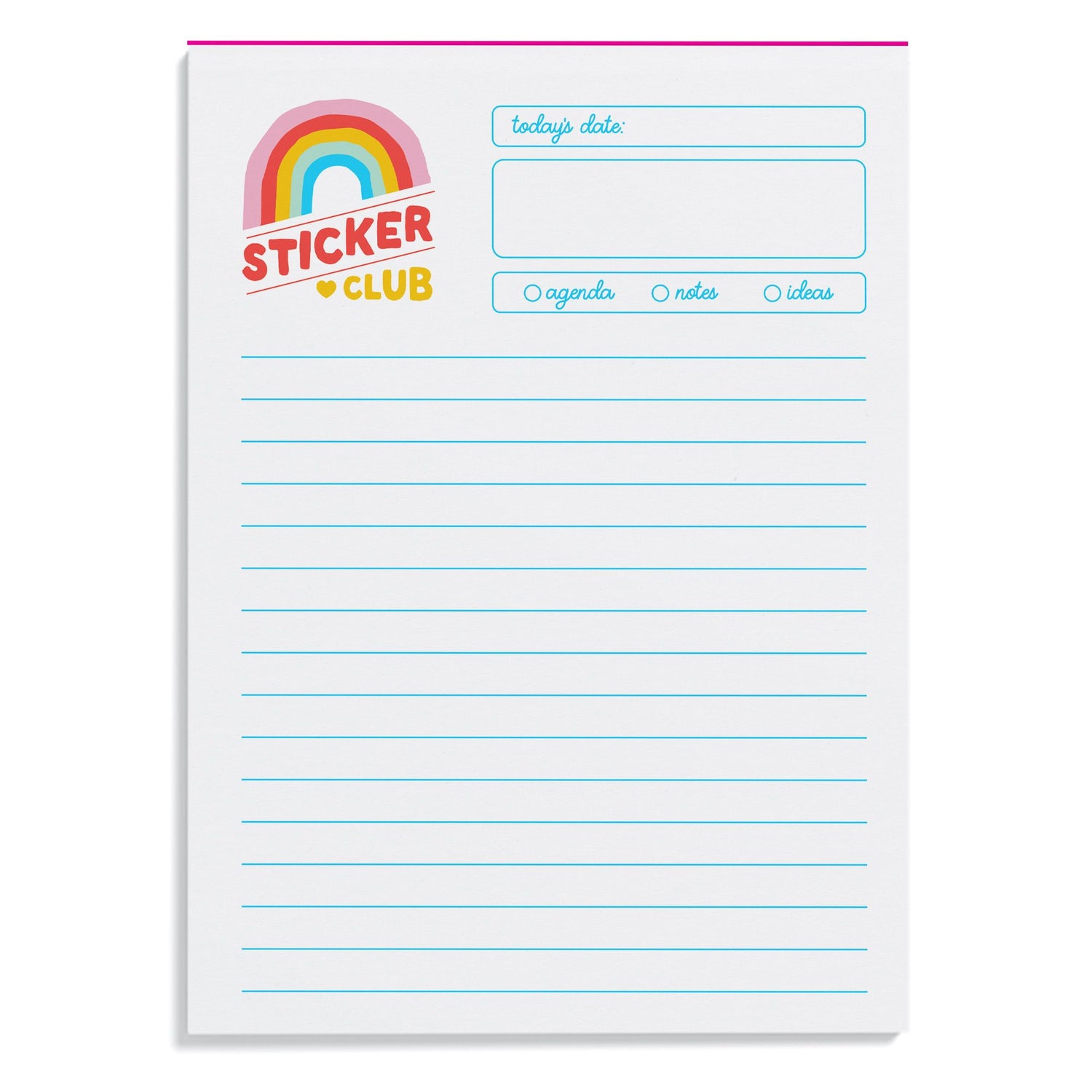 Sticker Club Agenda Notepad