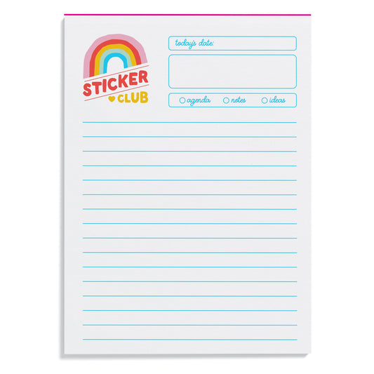 Sticker Club Agenda Notepad