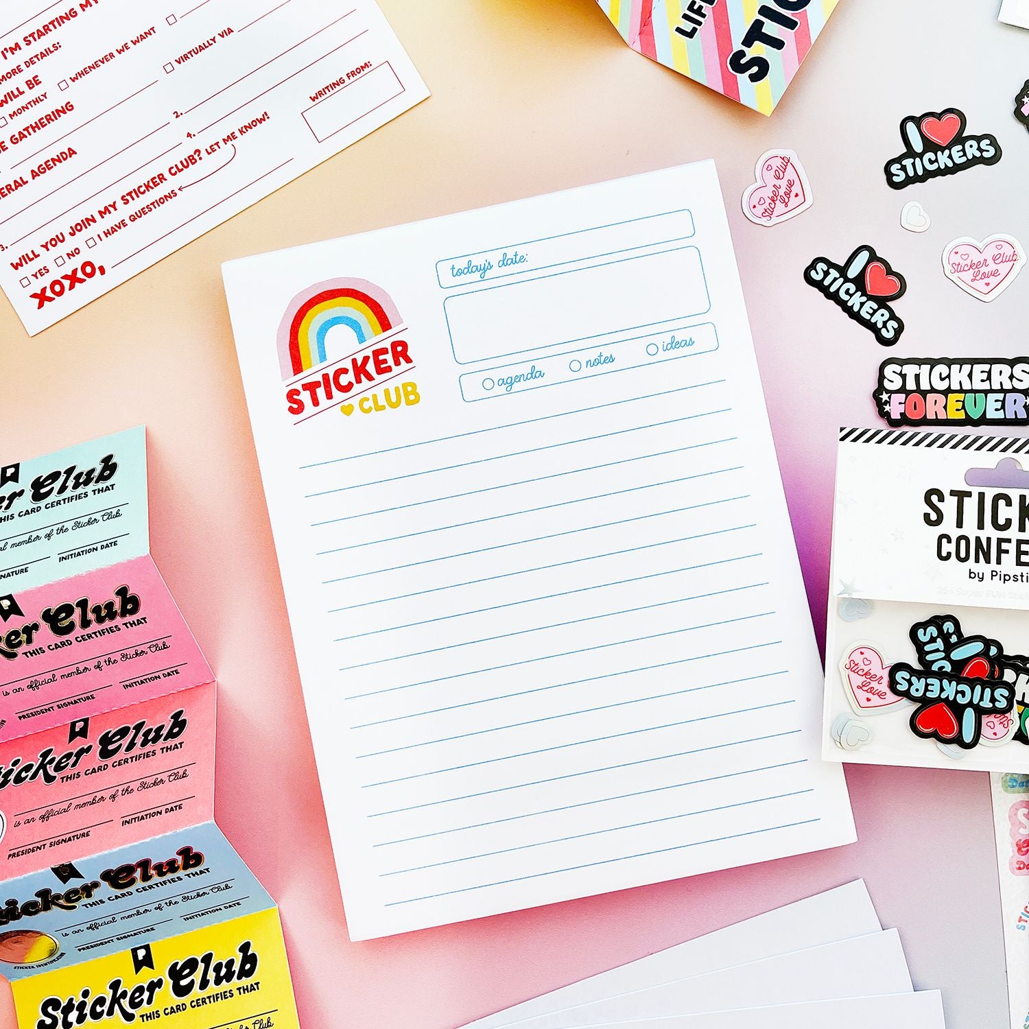 Sticker Club Agenda Notepad