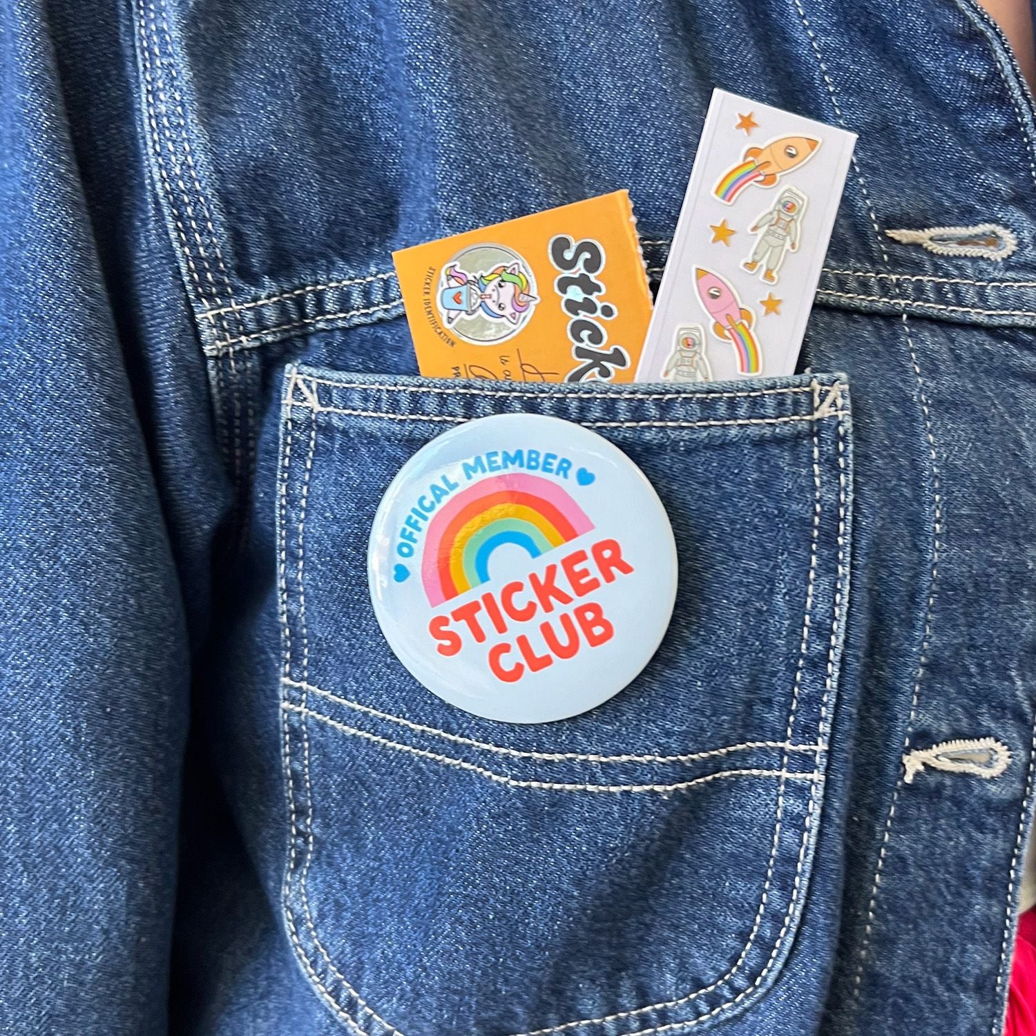 Sticker Club Official Member Button