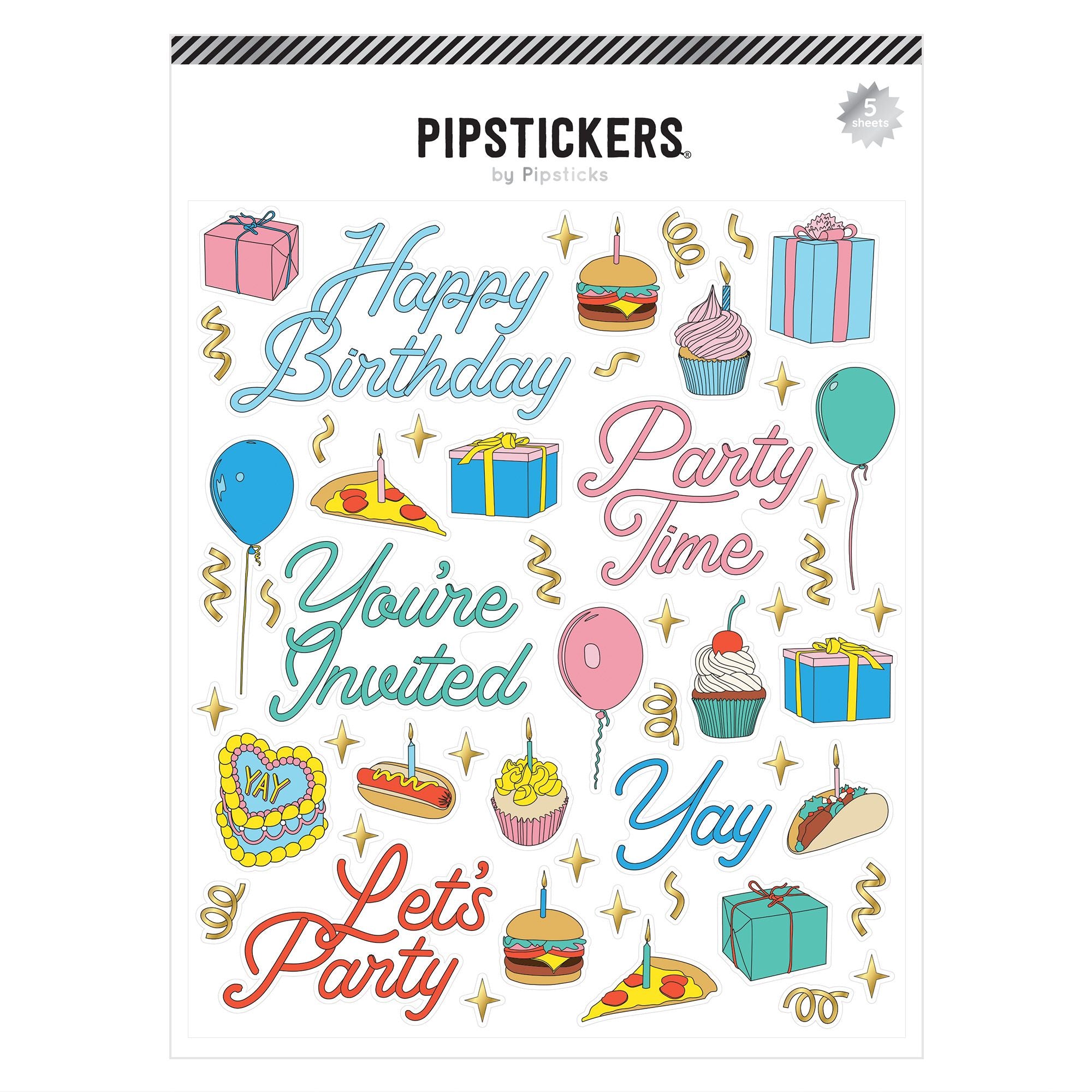 Get The Party Started Labels (5ct)