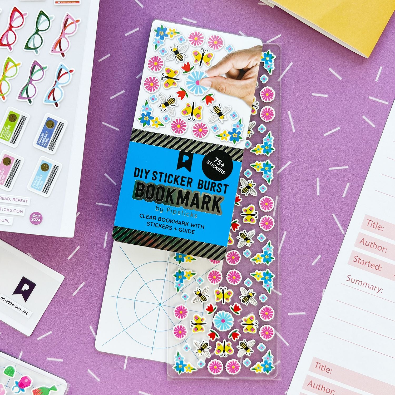 Blossom & Buzz DIY Sticker Burst Bookmark