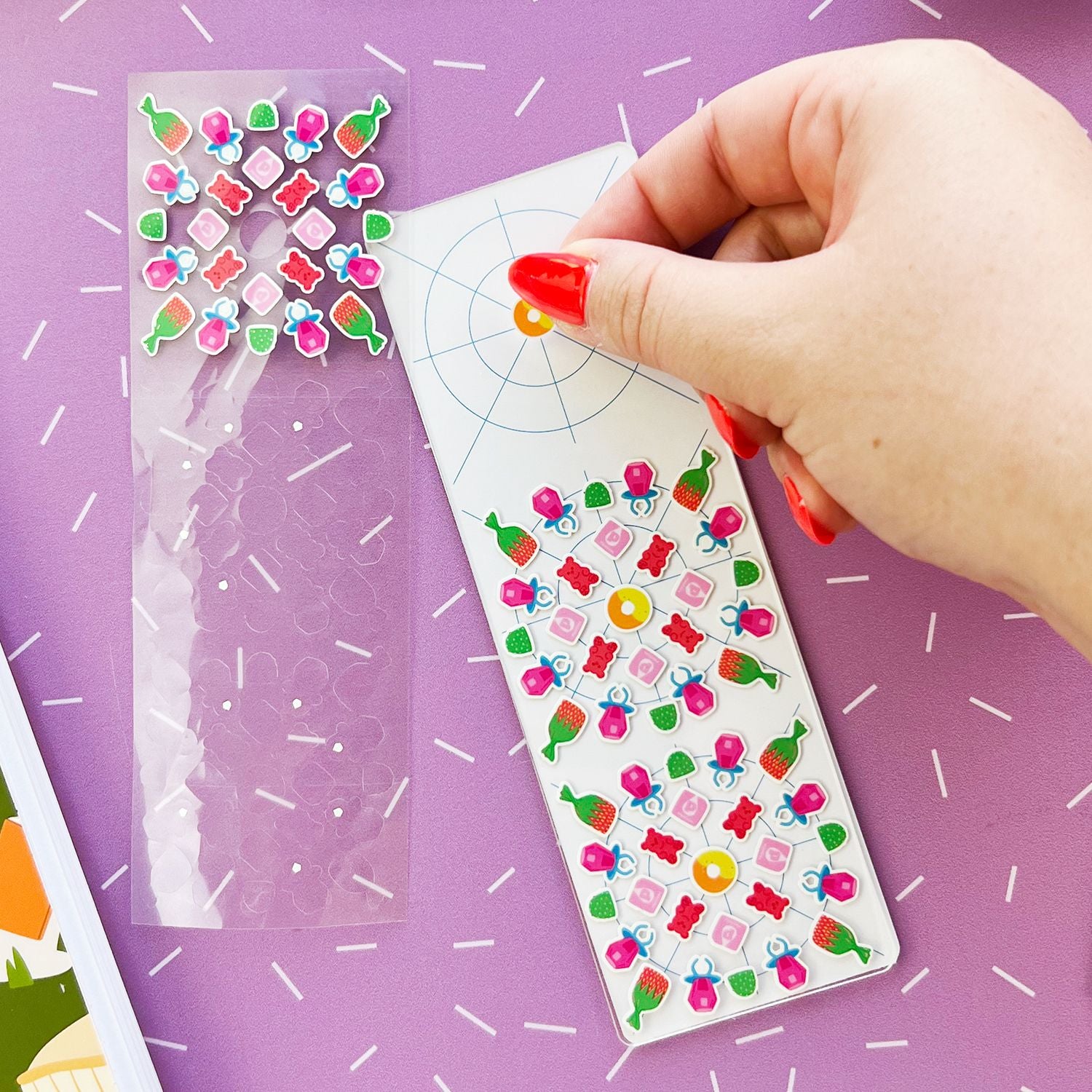 Jammin' Candy DIY Sticker Burst Bookmark