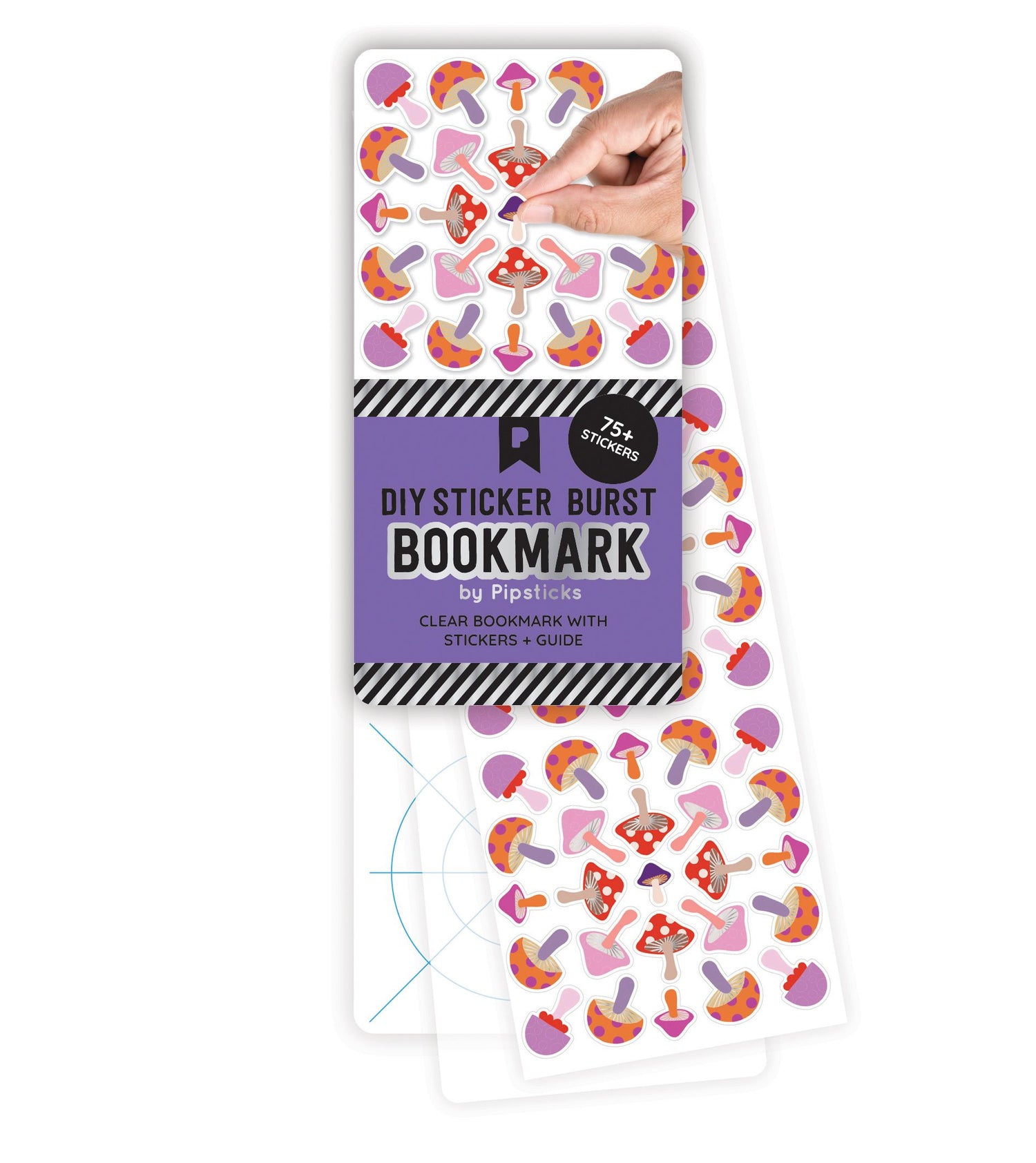 Merry Mushrooms DIY Sticker Burst Bookmark