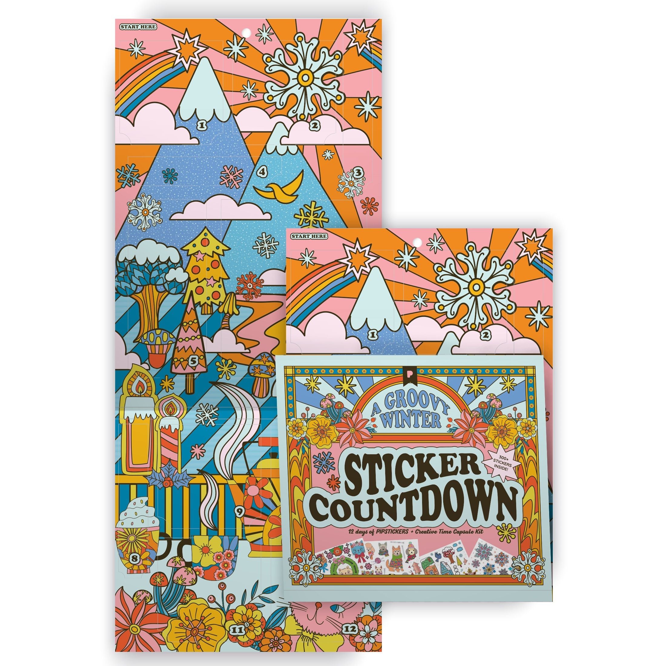 A Groovy Winter Sticker Countdown