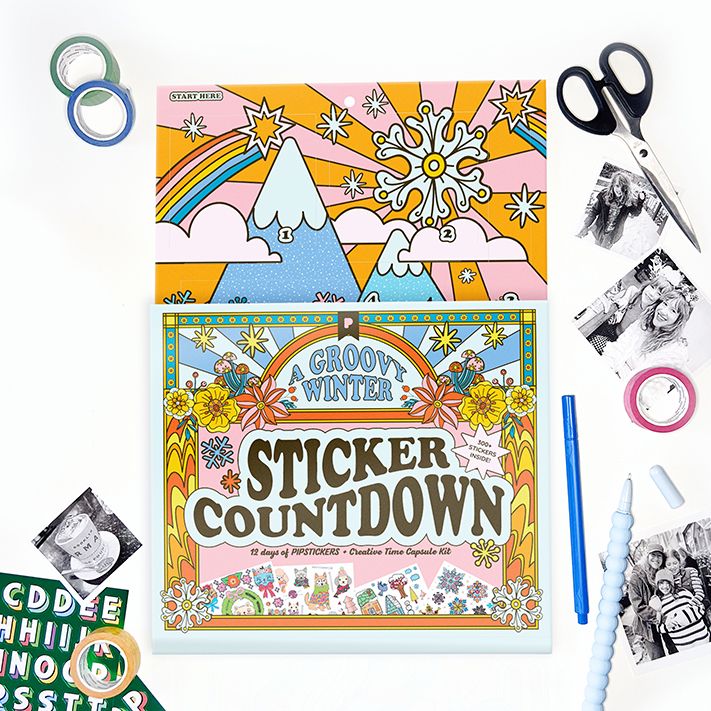 A Groovy Winter Sticker Countdown