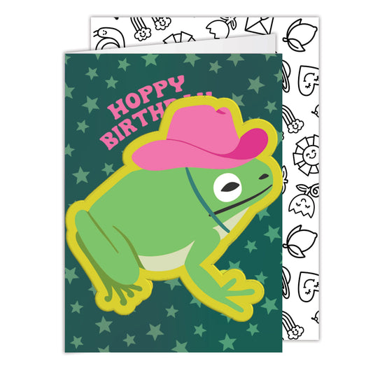 Hoppy Birthday Big Puffy Greeting Card