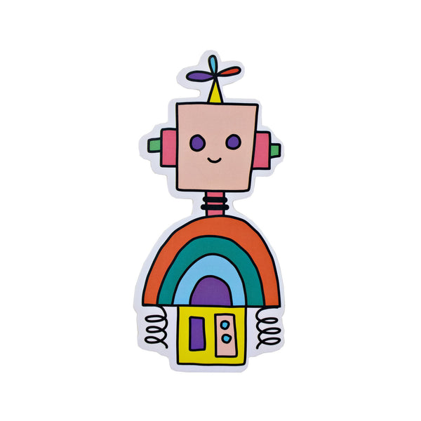 Pipsticks Rainbow Robot Vinyl Sticker