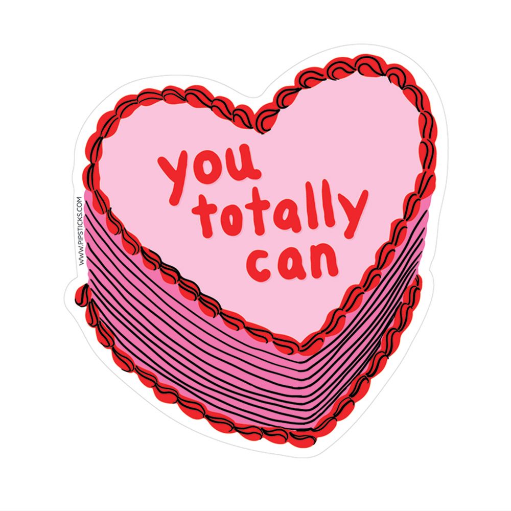 Totally Can Cake Vinyl Sticker