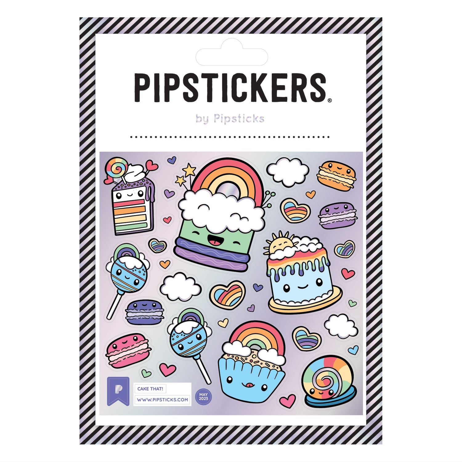  Sticker Book - Rainbow with Holographic Silver Foil Accents