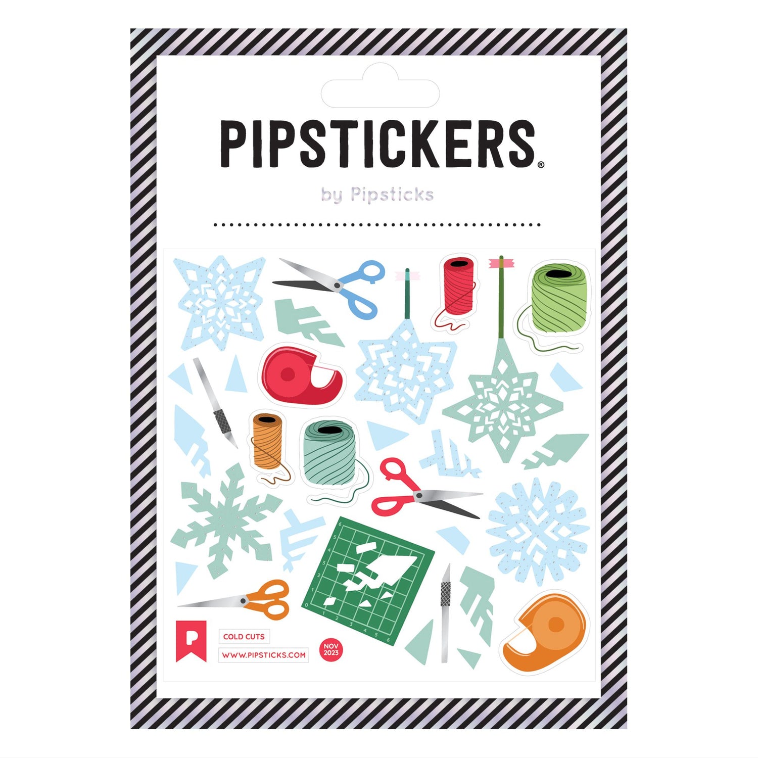 Pipsticks - Fuzzy Snowflakes Sticker - 852406939022